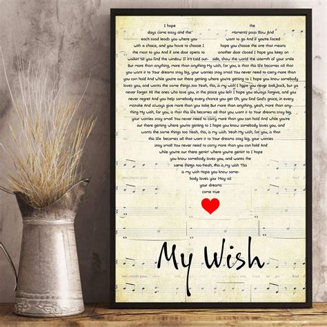 Mar 28, 2009 · I do not own anything.Rascal Flatts singing "My Wish"Lyrics:I hope the days come easy and the moments pass slow,and each road leads you where you want to go,... 
